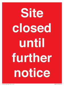 Site closed until further notice